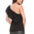 Blouse corolle avec empiècement dentelle